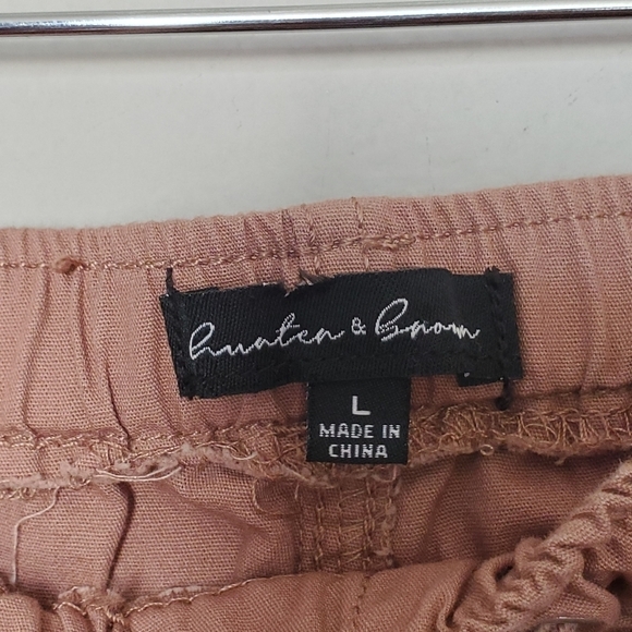 Hunter & Brown Women Cargo Multi Pocket Jogger Pull On Drawstring Pants Size L - Picture 5 of 9